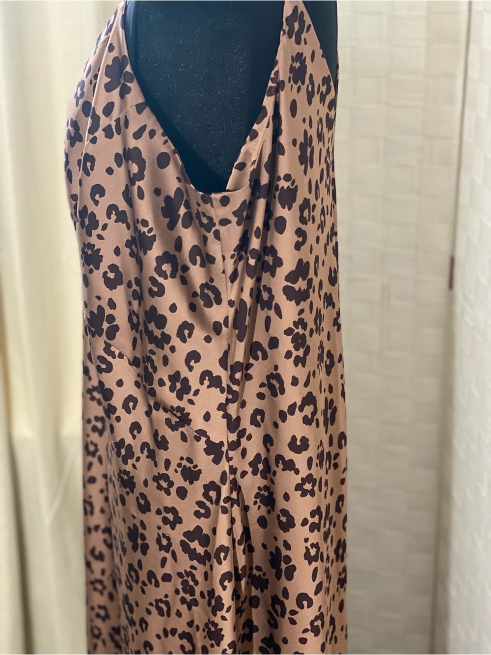 Leopard Print Slip Maxi Dress in Brown and Black XXL - Picture 5 of 9